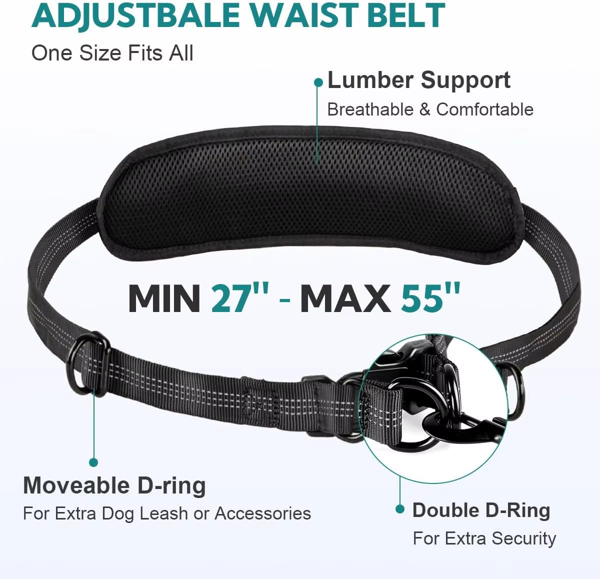 Hands Free Dog Leash with Pouch