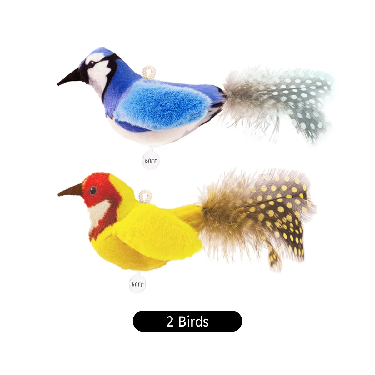 Chirp Bird Cat Toys Feather Cat Toy Bird Cat Toy Realistic Sound Bird Toy for Kittens Interactive Cat Toy Plush Toy for Cats