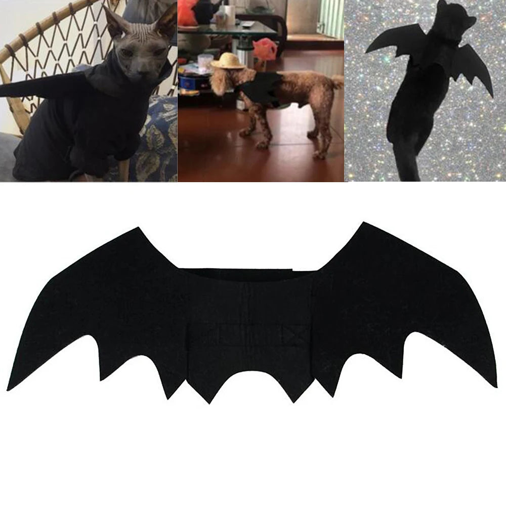 Cat Halloween Costume Cat Bat Wings - Pet Bat Costume Dress Costume Outfit Wing for Small Dogs Cats 2025 Newest Pet Halloween