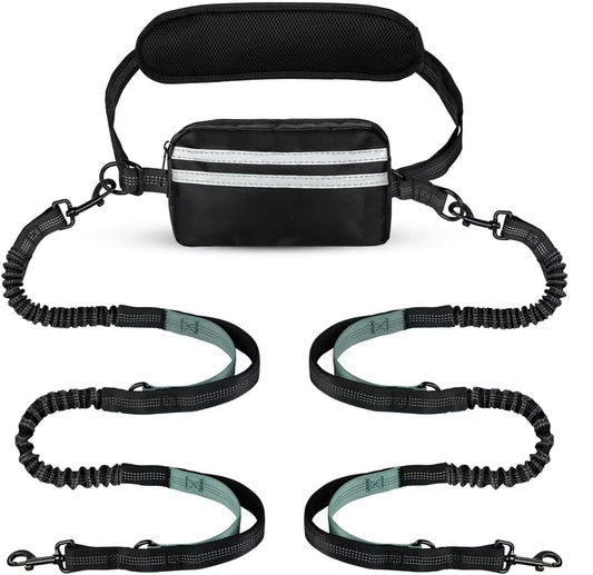 Hands Free Dog Leash with Pouch